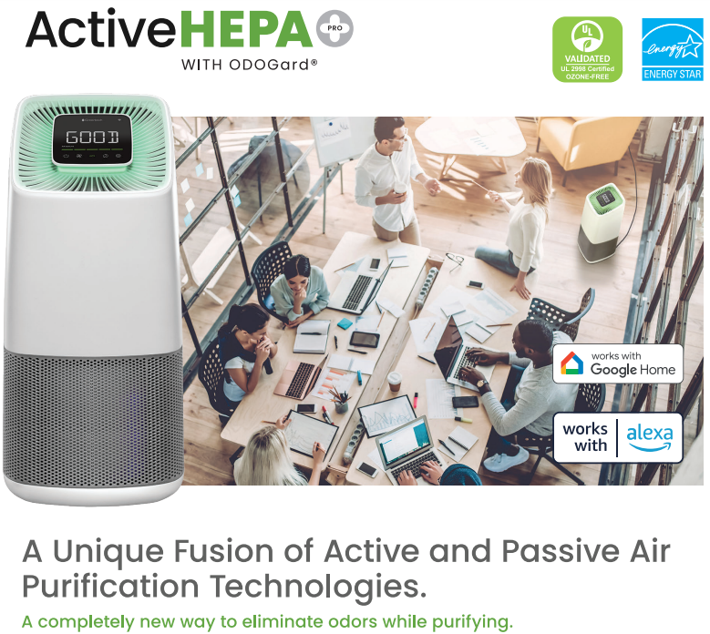 ActiveHEPA+ Pro Air Purifier with OdoGard® – Powerful Commercial-Grade Air Sanitization